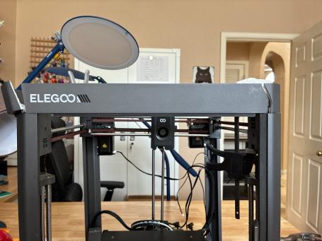 Freight damage example: a printer shipped with loose parts and accessories inside